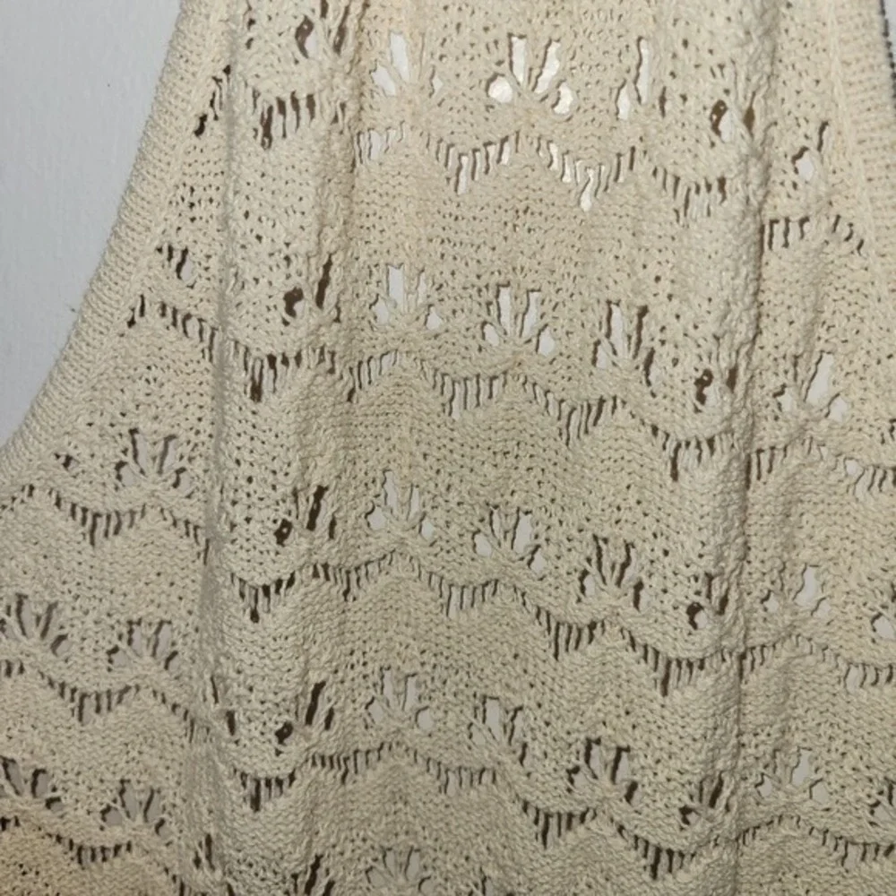 Future Collective Alani Noelle Crochet Knit Midi Dress XL Halter Boho Beach Wear